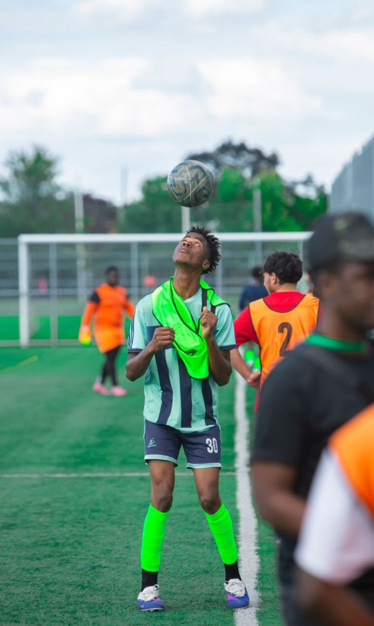Séance d'entraînement de football
